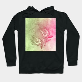 Pink and green wattle and kaleidoscope Hoodie